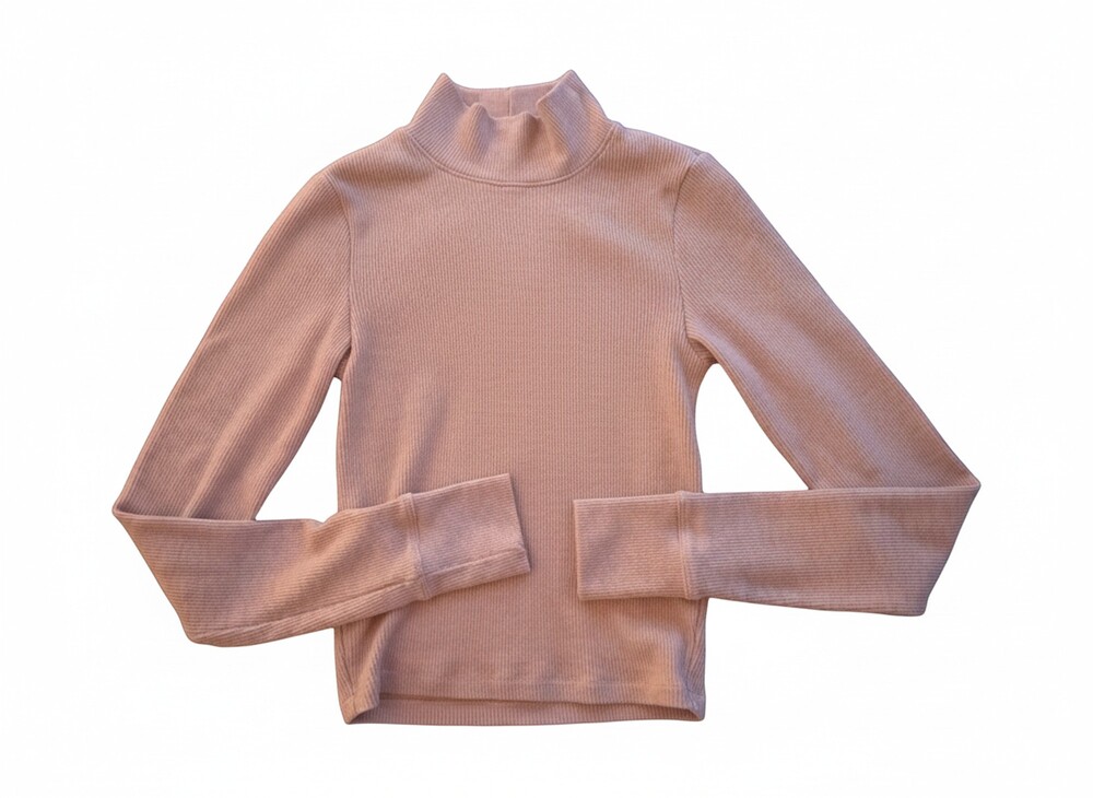 American Eagle XS Tan Waffle Knit Turtleneck Sweater